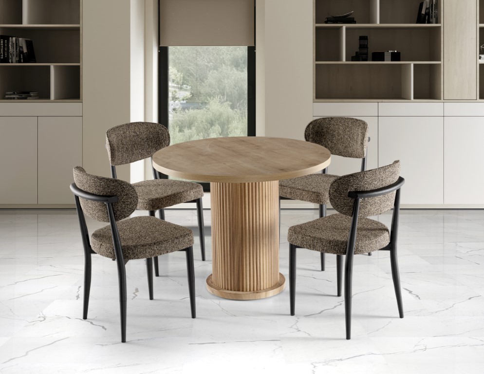 26-626 Bohem 4 Sandalyeli Masa % 100 MDF Atlantik Çam