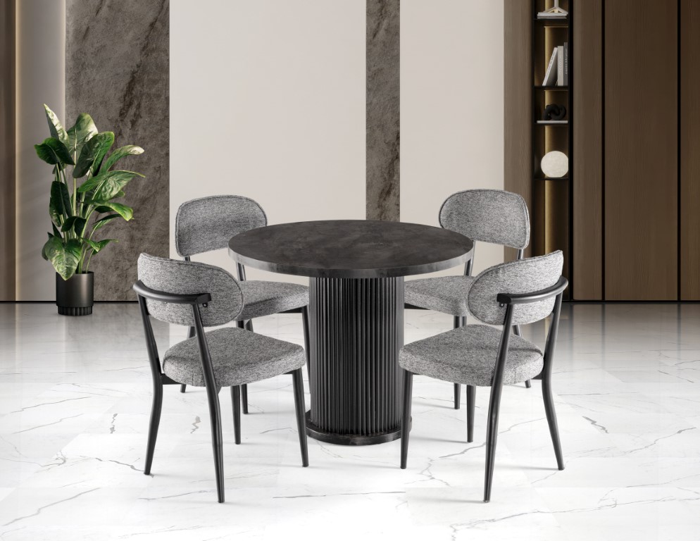 26-625 Bohem 4 Sandalyeli Masa % 100 MDF İroni
