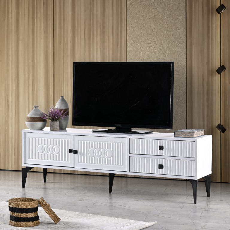 26-580 Aslan İnci 160’lık Tv Sehpası Beyaz