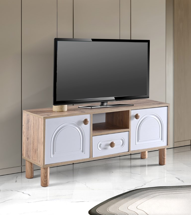 26-578 Aslan Bohem 120’lik Tv Sehpası Atlantik Çam - Beyaz