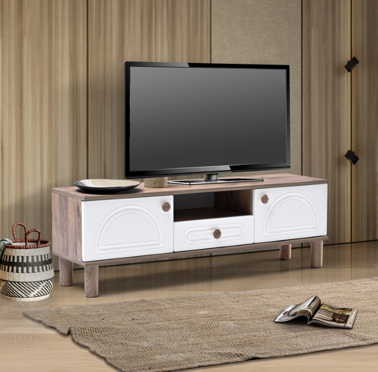 26-574 Aslan Bohem 160’lık Tv Sehpası Atlantik Çam - Beyaz