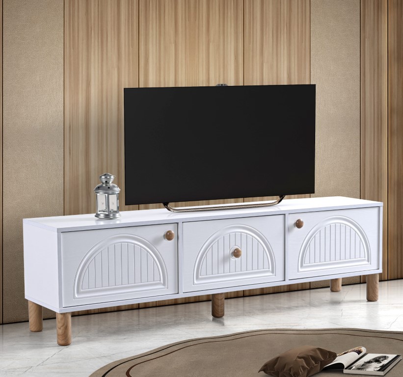 26-564 Aslan Bohem 180‘lik Tv Sehpası Beyaz