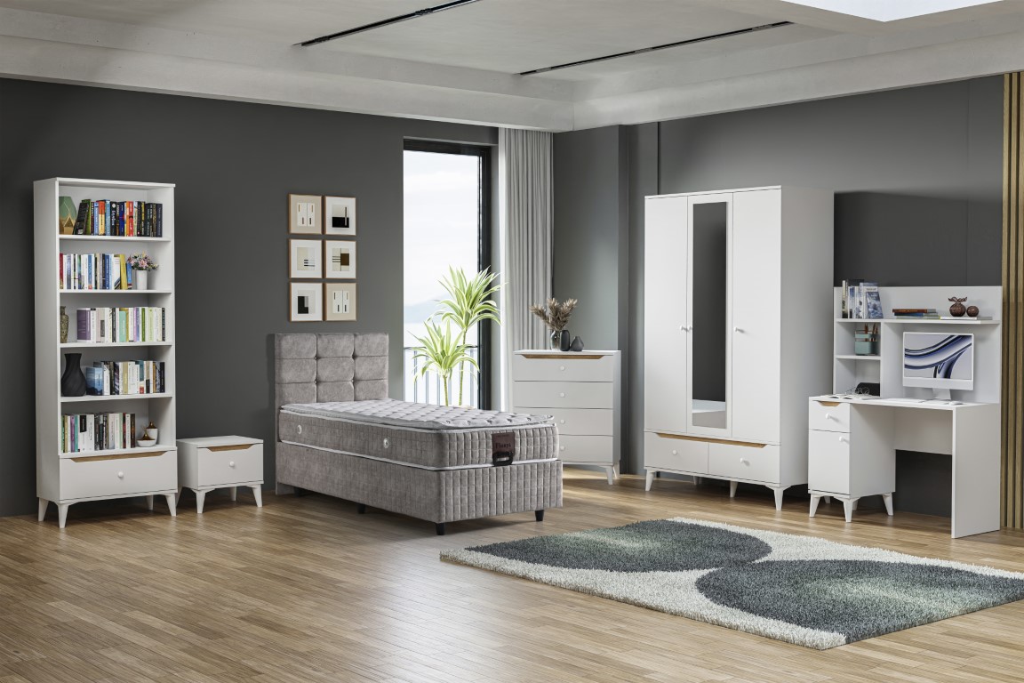 26-321 Carina Genç Odası takımı beyaz